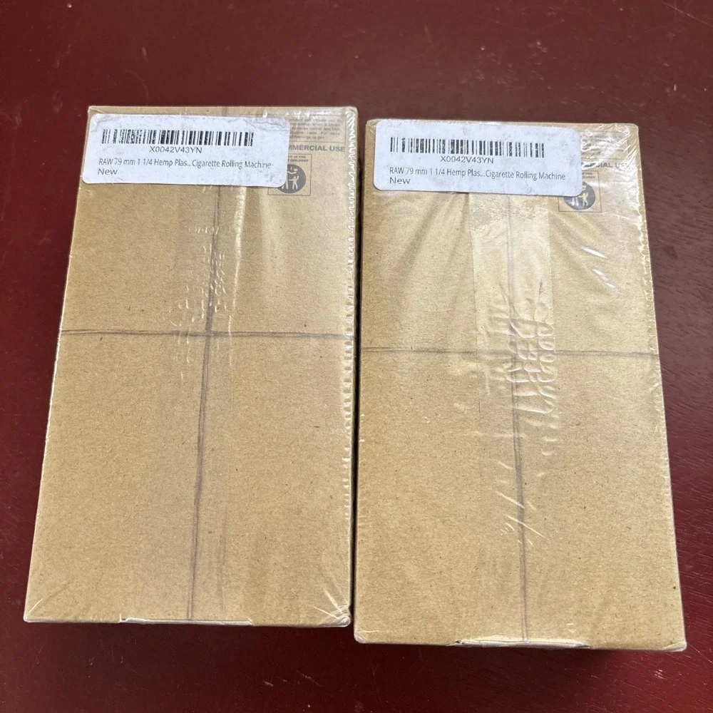 Raw Hemp Cigarette Joint Machine 79mm 1 1/4 Rolling Papers 2Full Boxs 24 Rollers